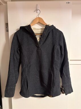 L.L. Bean Women's Dark Gray Hooded Pullover Sweater